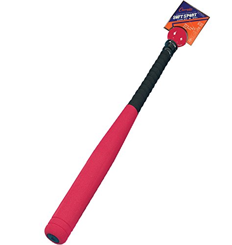 Champion Sports 29 Inch Foam Covered Softball Bat and Ball - Assorted Colors