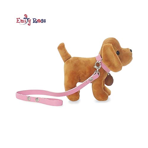 Emily Rose Accessories for 18 Inch Dolls | Adorable Puppy Dog with Pink Leash, Matching Collar and Dog Tag | Fits 18"