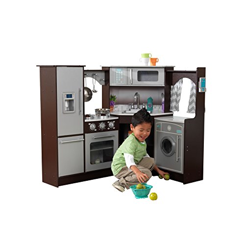 Corner Play Kidkraft Large Espresso Play Kitchen KidKraft Grand