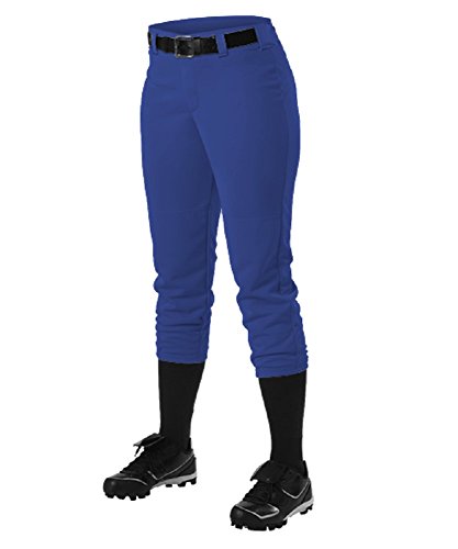 Alleson Ahtletic Women's Fast Pitch Softball Belt Loop Pants, Royal, X-Large