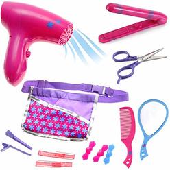 Liberty Imports Beauty Hair Stylist Set - Boutique Beauty Salon Fashion Pretend Play Set for Girls with Toy Blow Dryer,