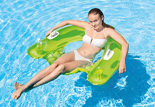 Intex Sit N Float Inflatable Lounge, 60" X 39" (Colors May Vary)(2 Pack)