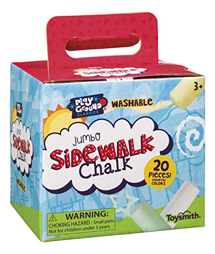 Toysmith Jumbo Sidewalk Chalk, Assorted Colors (Packaging May Vary)