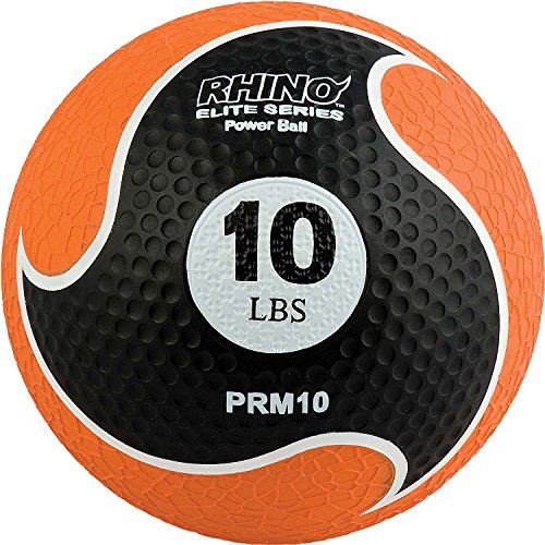 Champion Sports Rhino Elite Medicine Ball (10 pounds), Orange