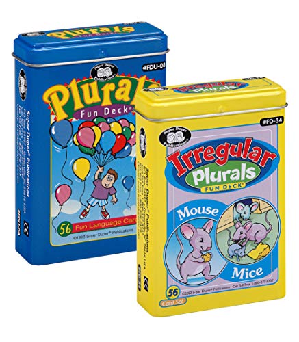 Super Duper Irregular Plurals Flash Cards - 56 Educational Cards For Children's Learning