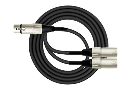 KIRLIN, KIRLIN CABLE Kirlin Cable Y-303-01 - 1 Foot - XLR Female to Dual XLR Male Y-Cable