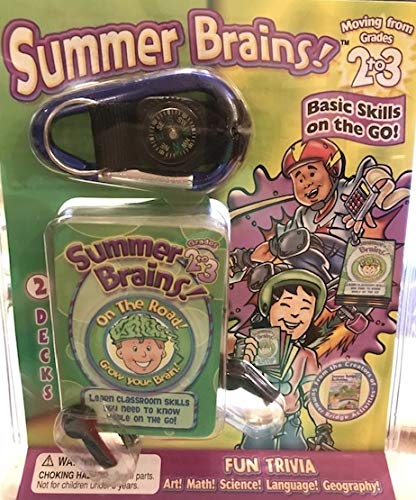Summer Brains Fun Trivia K to 1 Card Game with Compass