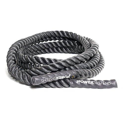 Power Systems Power Training Rope for Overall Strength and Athletic Conditioning, 30 Feet x 1.5 Inches, Black (13642)