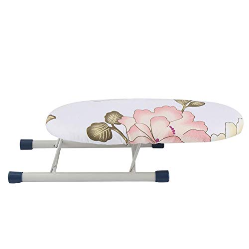 Garosa Mini Tabletop Ironing Board with Folding Legs Cotton Cover for Sleeve Home Travel Cuffs Collars Handling Table(Peony)