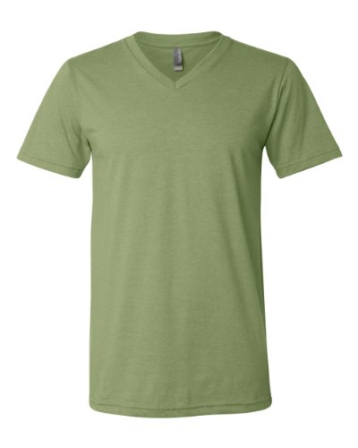 Canvas for Men's Delancey V-Neck T-Shirt - HEATHER GREEN - X-Large