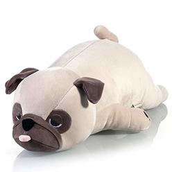 meowtastic Stuffed Animal, Pug Plush Toys Animal Plush Pillow 20 Inch Stuffed Animals for Girls Boys Kids