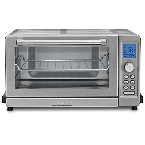 Cuisinart TOB-135 Deluxe Convection Toaster Oven Broiler, Brushed Stainless, 9.3" x 18.3" x 15.3", Silver