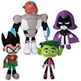 DC Comics teen titans go! 10" plush figure 4 piece set - includes robin, beast boy, cyborg, and raven