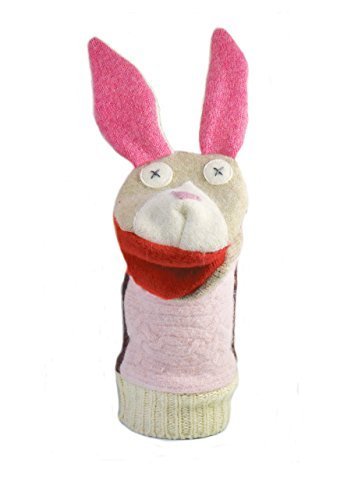 Cate and Levi Cate & Levi - Hand Puppet - Premium Reclaimed Wool - Handmade in Canada - Machine Washable (Bunny)