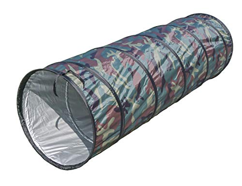 NARMAY Play Tunnel Camouflage Pop Up Tunnel for Kids Indoor / Outdoor Fun - 20.5 Dia. x 60 inch