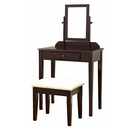Top Discount Products Ltd Vanity Table Set Mirror Stool Bedroom Furniture Dressing Tables Makeup Desk Gift
