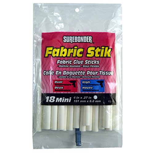 Surebonder FS-18 Fabric Glue Stick, 5/16" D by 4" L, Creamy White (1 Pack)