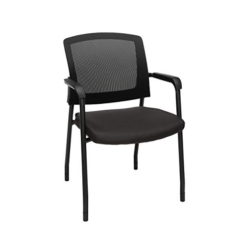 OFM Core Collection Office Chair, Mesh Back Guest and Reception Chair with Arms, in Black (424-805)