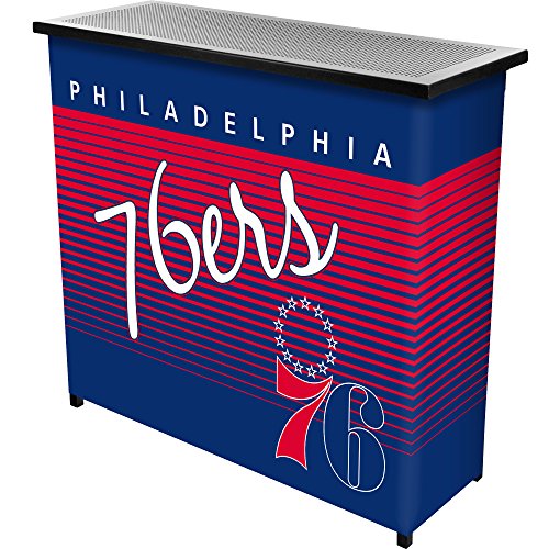 Trademark NBA Philadelphia 76ers Portable Bar with Case, One Size, Black