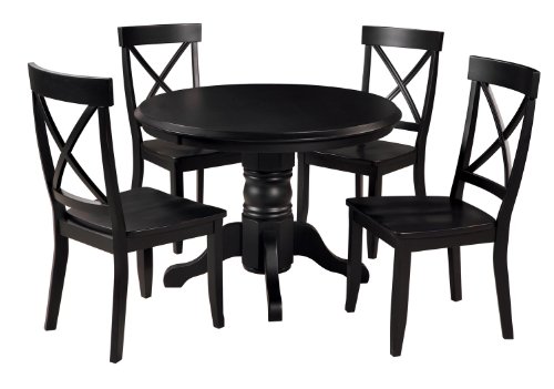 Home Styles Classic Black 5 Piece 42" Round Dining Set by Home Styles