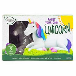CREATIVE ROOTS Paint Your Own Unicorn by Horizon Group USA, DIY Kit, Includes 5 Paint Pots & Paint Brush, Multicolor