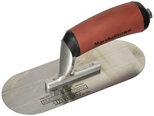 MARSHALLTOWN The Premier Line SP83SD 8-Inch by 3-Inch High Carbon Steel Pool Trowel with Curved DuraSoft Handle