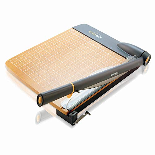 Westcott ACM15106 TrimAir Titanium Wood Guillotine Paper Trimmer with Anti-Microbial Protection, 12",Multi