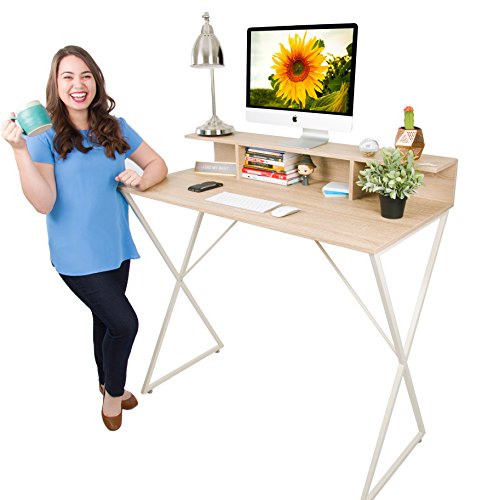 Stand Steady Joy Desk by Stand Steady - Modern Home Office Standing Desk Workstation with Storage Cubbies! - 47.5" x 41.5"
