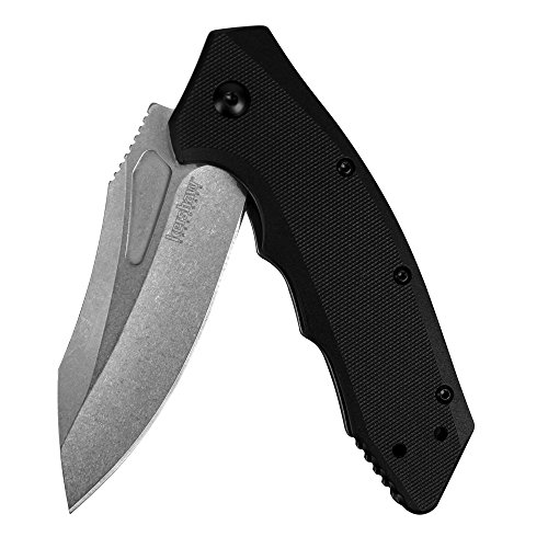 Kershaw Flitch Pocket Knife (3930) Modified Drop Point Blade Features SpeedSafe Assisted Opening, Reversible Deep Carry
