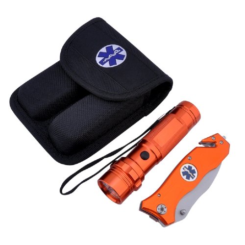 Bartech Pro by Barton Blades Emergency Rescue Knife and Flashlight Set