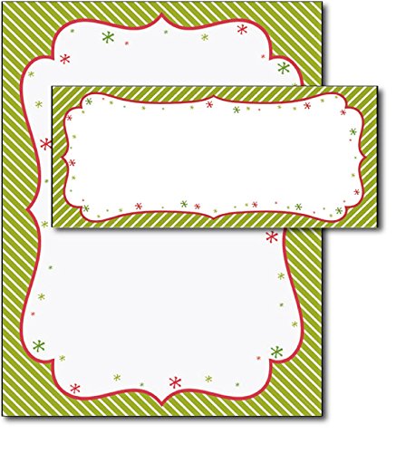 Desktop Publishing Supplies, Inc. Peppermint Twist Holiday Letterhead & Envelopes - 40 Sets
