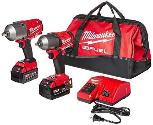 Milwaukee 2 PC M18 FUEL Auto Kit - 1/2" Impact Wrench and 3/8" Impact Wrench