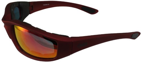 Global Vision GV Kickback Padded Sunglasses Matte RED Frames G-TECH RED Mirror Lens