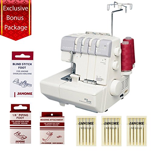 Janome MyLock 634D Mechanical Sewing Machine w/4 Piece Customer Appreciation Bonus by Janome