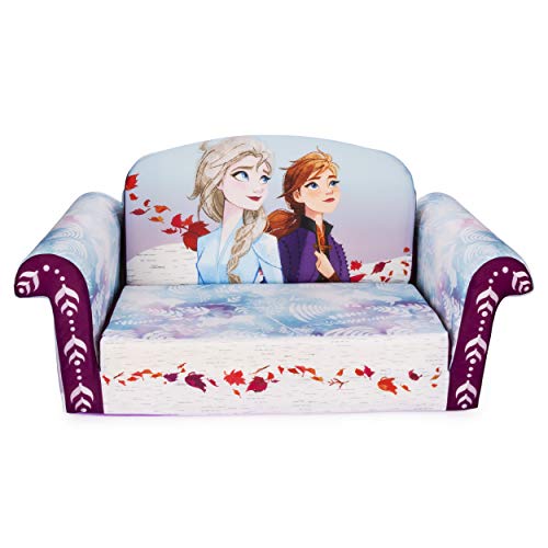 Marshmallow Fun Co Marshmallow Furniture, childrens 2-in-1 Flip Open Foam compressed Sofa, Frozen, Multicolor