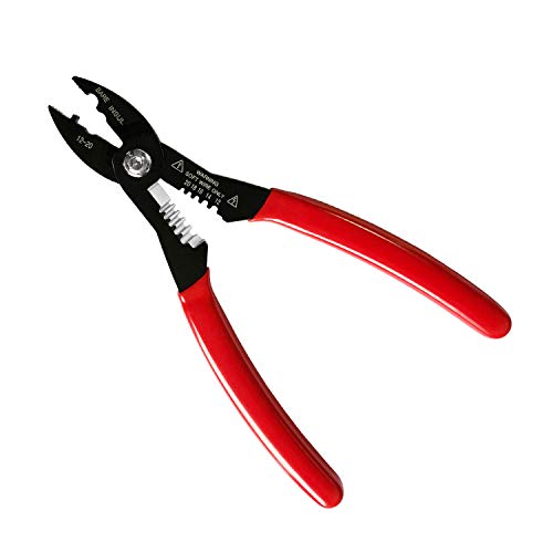 Mainpoint Compact 4-in-1 Multi-Purpose Wire Service Tool Electrician Pliers Gripper Cutter Crimper Wire Stripper Pliers