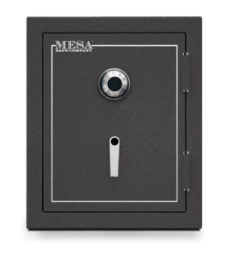 Mesa Safe MBF2620C All Steel Burglary and Fire Safe with Combination Lock, 4.1-Cubic Feet, Hammered Grey