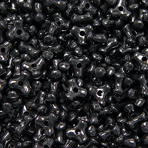 Jolly Store Crafts Opaque Black 11mm Tri Beads 500pc Made in USA