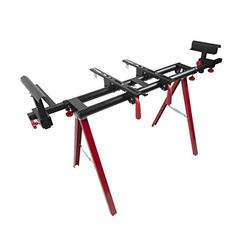 REDLEG Universal Miter Saw Stand, Supports up to 400 lbs, Extendible (60 Inch) Material Supports, Clamping Tool Mounts, Folds