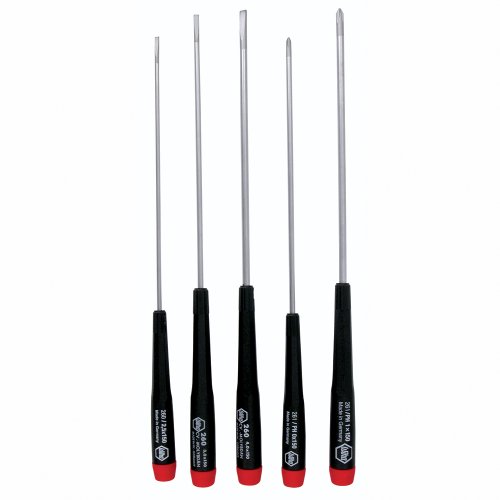 Wiha 26192 Slotted and Phillips Screwdriver Set, 5 Piece