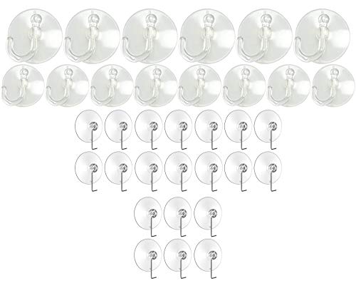 BLACK DUCK Suction Cup Hooks (34 Pieces) Clear Silicon with Metal and Plastic Hooks by Black Duck
