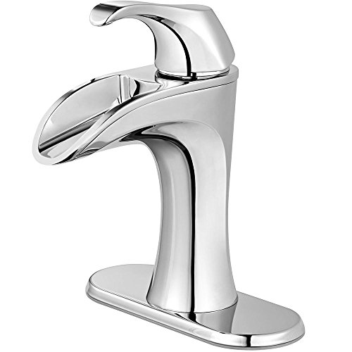 Pfister LF-042-BRCC Brea 4 in. Centerset Single-Handle Waterfall Bathroom Faucet in Polished Chrome
