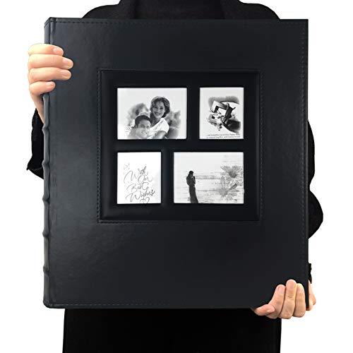 RECUTMS Photo Album 4x6 600 Photos Black Pages Large
