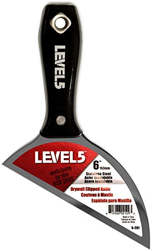 Level5 6" Clipped Drywall Pointing Knife - LEVEL5 | Metal Hammer End | Pro-Grade Finishing Tools | Sheetrock Gyprock Plasterboard
