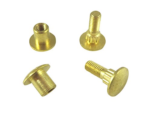 Taytools 115720 2 Sets Solid Brass Saw Bolts and Split Nut for Replacement or New Handsaws