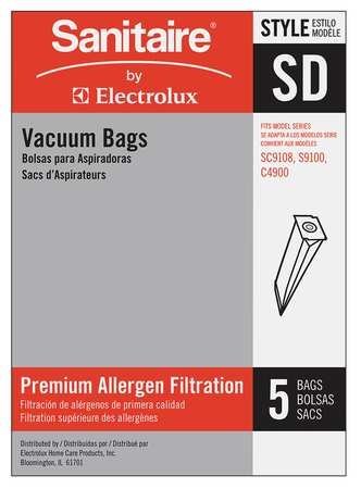 Sanitaire Disposable Vacuum Bag, SD, PK5