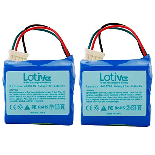 Lotive 2Pack 7.2V 3500mAh Ni-MH Battery Compatible with iRobot Braava 380T 380 Mint 5200 5200B 5200C Vacuum Cleaner Floor