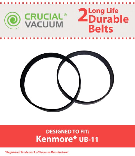 Crucial Vacuum Replacement for Kenmore UB-11 Drive Belts, Compatible with Part # 1860140600 (2 Pack)