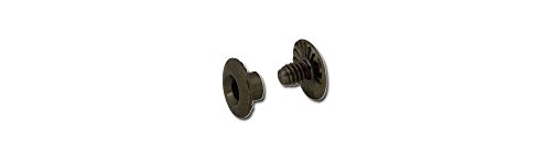 Tandy Leather Screw Post Open Back 1/8" (0,3 cm) Black Plate 10/pk 1296-04