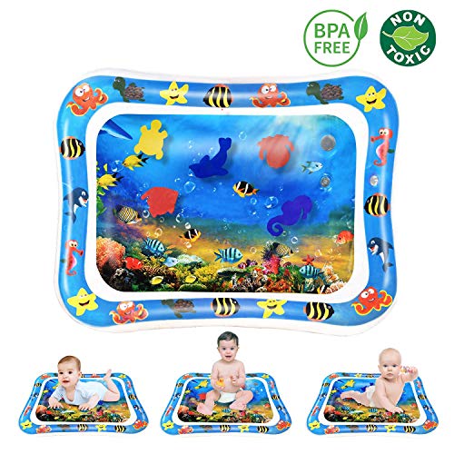 CUKU Tummy time Water Play mat Baby & Toddlers is The Perfect Fun time Play Inflatable Water mat,Activity Center Your Baby's